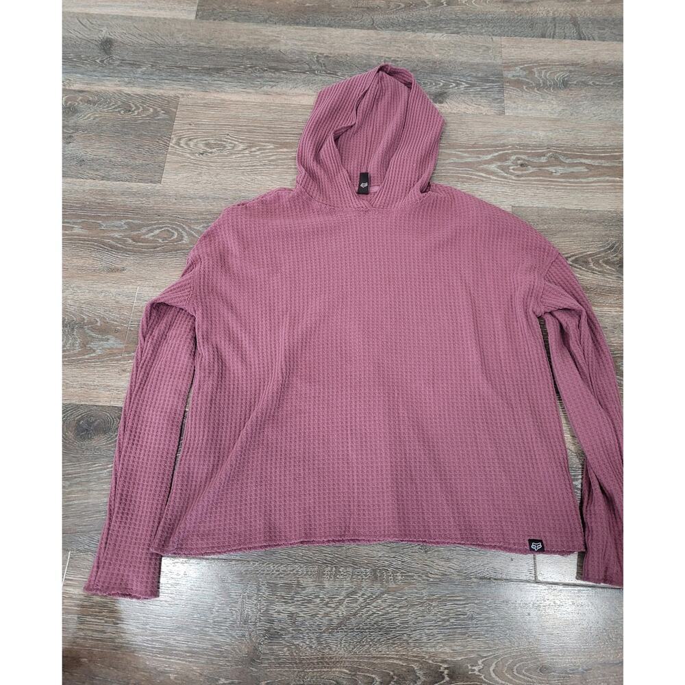 Fox Hooded Purple Knit‎ Shirt size small #3